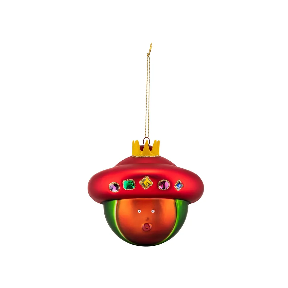 Alessi Le Palle Presepe AMJ13 10 pallina Natale vetro rosso
