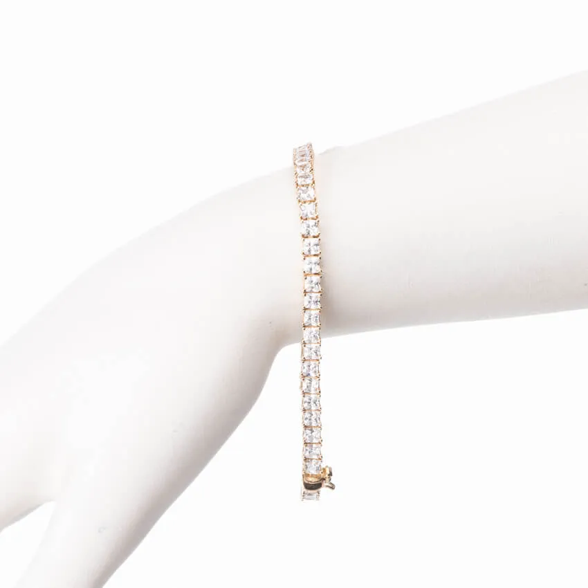 Chic Ad Hoc Bracciali tennis carré bracciale oro zirconi