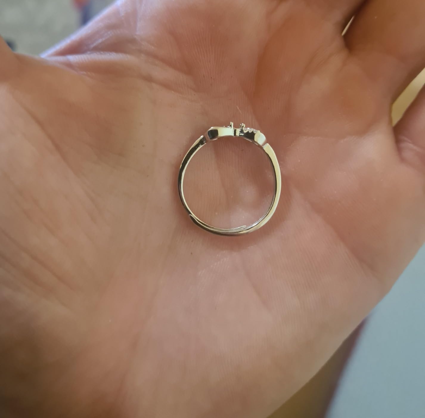 INFINIONLY Fashion Rings anello infinito argento rose gold regolabile
