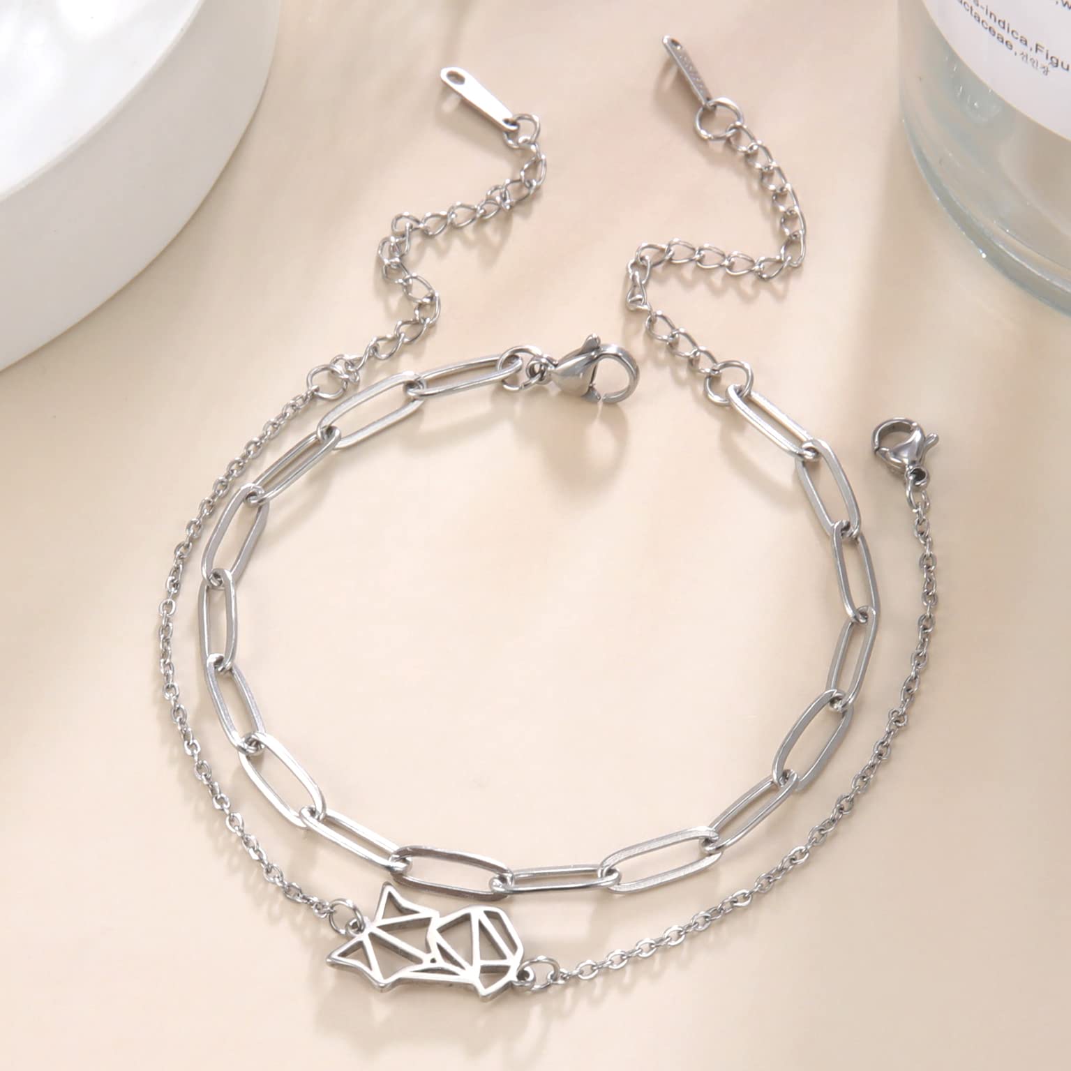 EUEAVAN Bracelets bracciale volpe nove code donna portafortuna