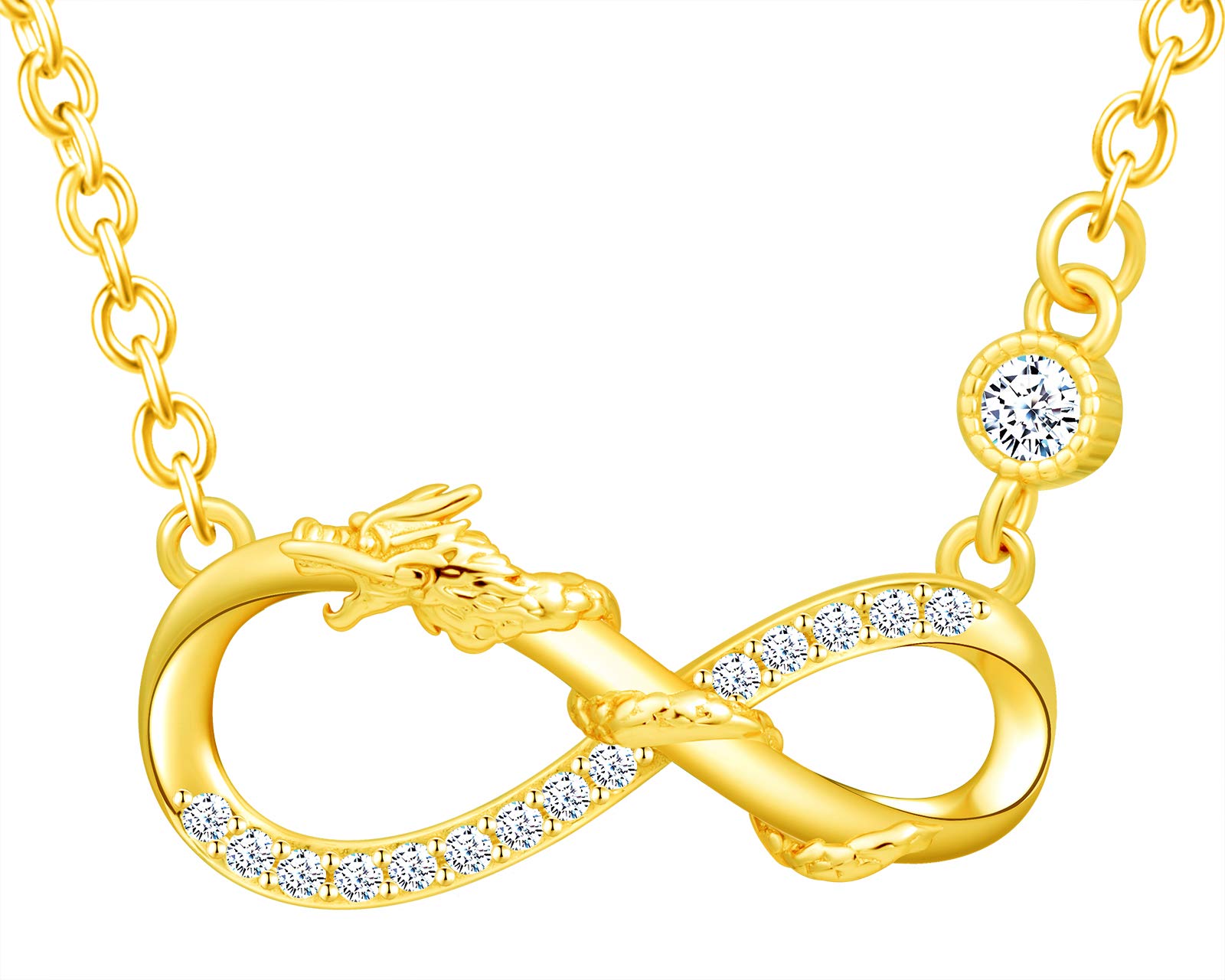 Infinionly Fashion Gold-Necklace collana oro infinito