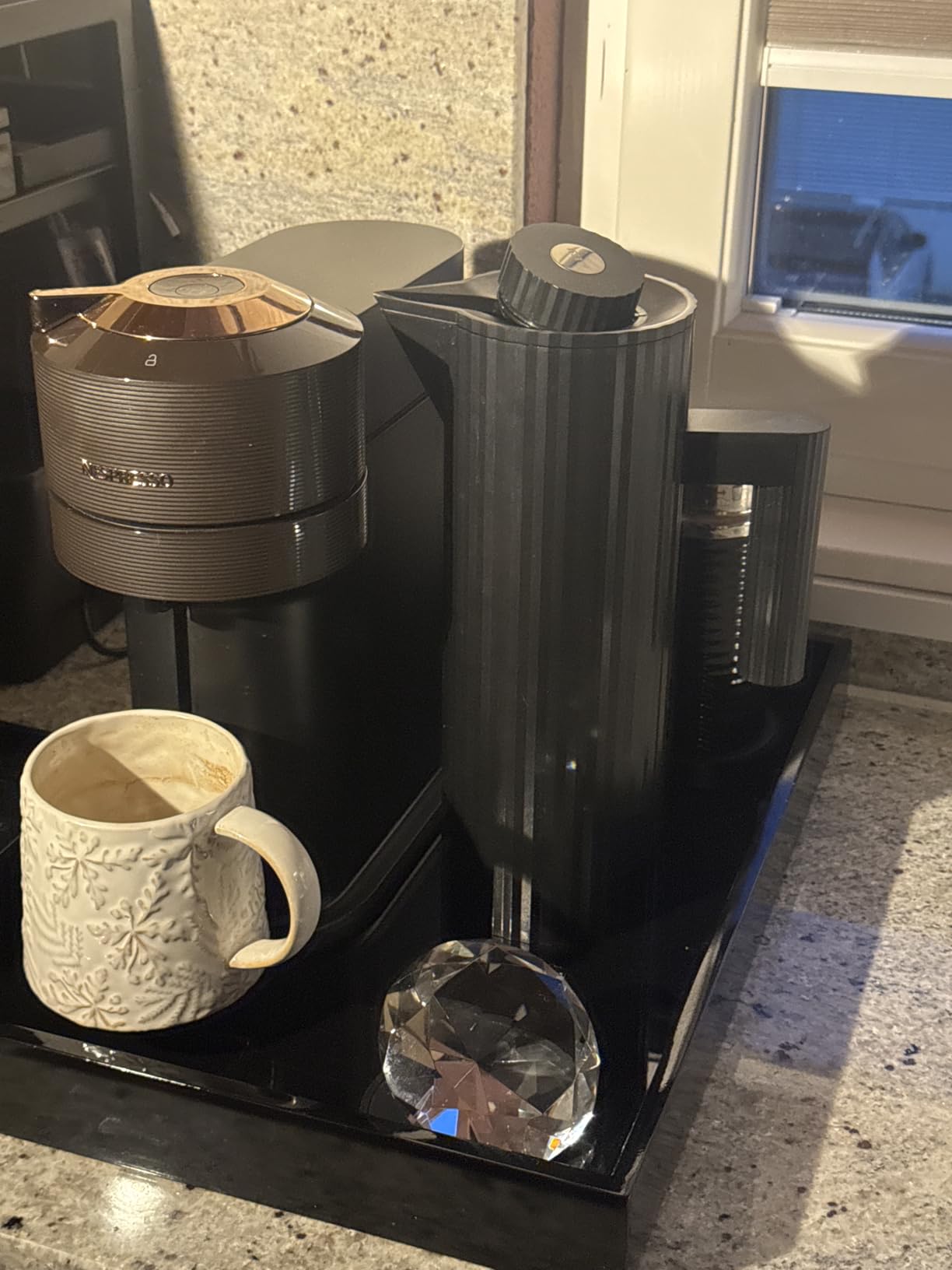 Alessi Plissé MDL12 B Caraffa Termoisolante Nera 100 cl