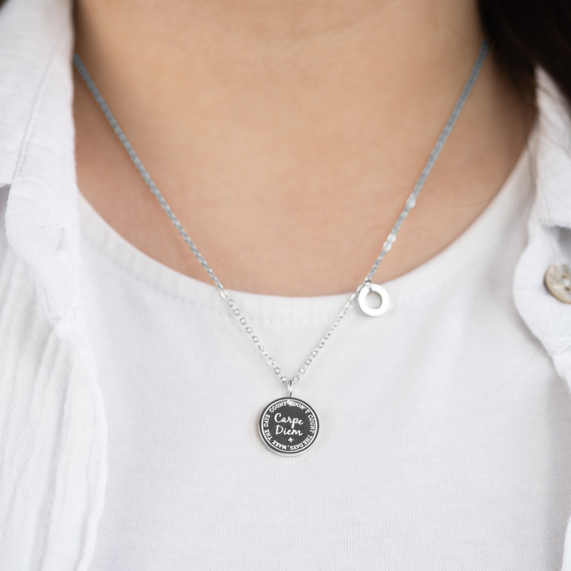 MySteel by Engelsrufer Carpe Diem Collana Argento Piastrina
