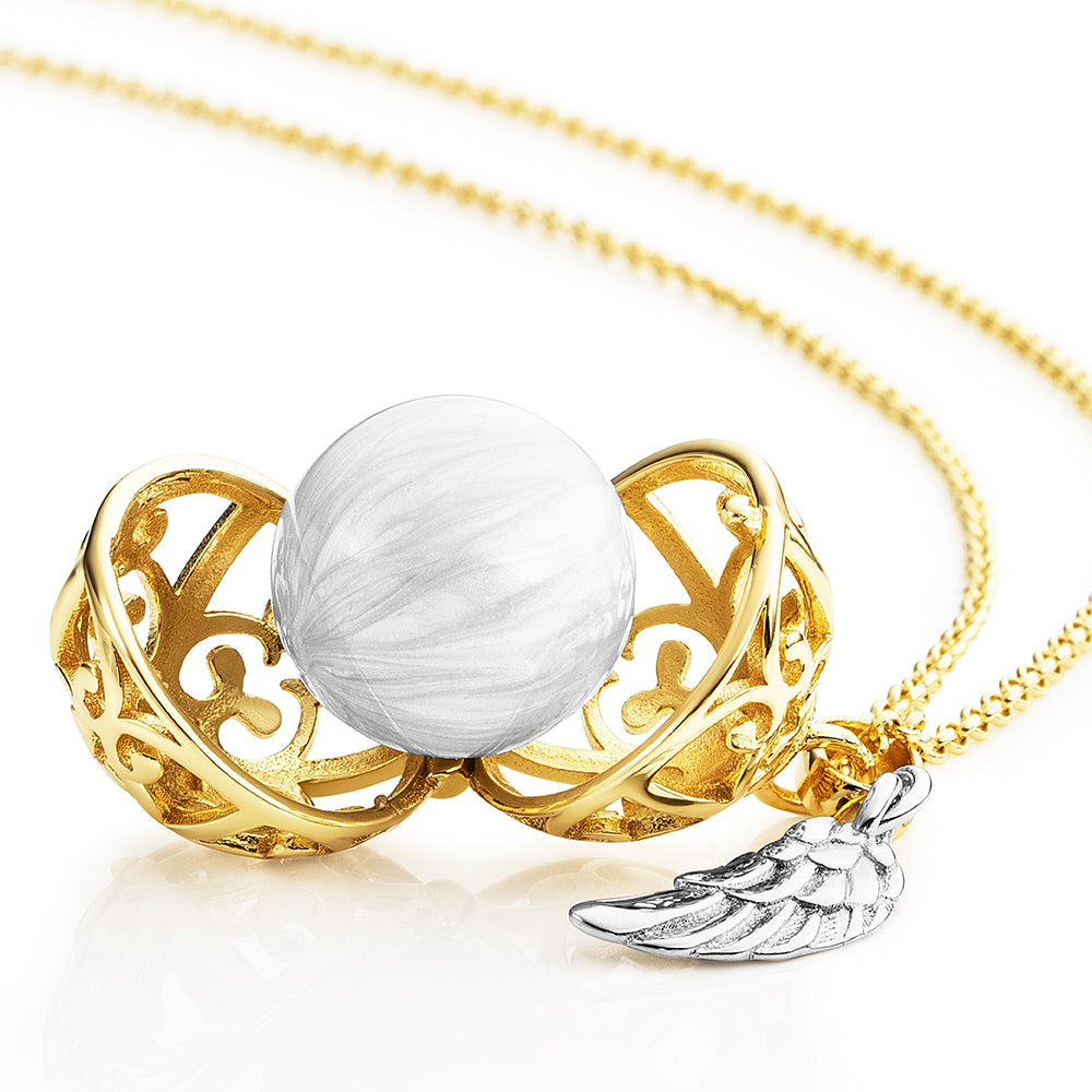 Engelsrufer Collana Argento Oro Chiama Angeli Bianco XS