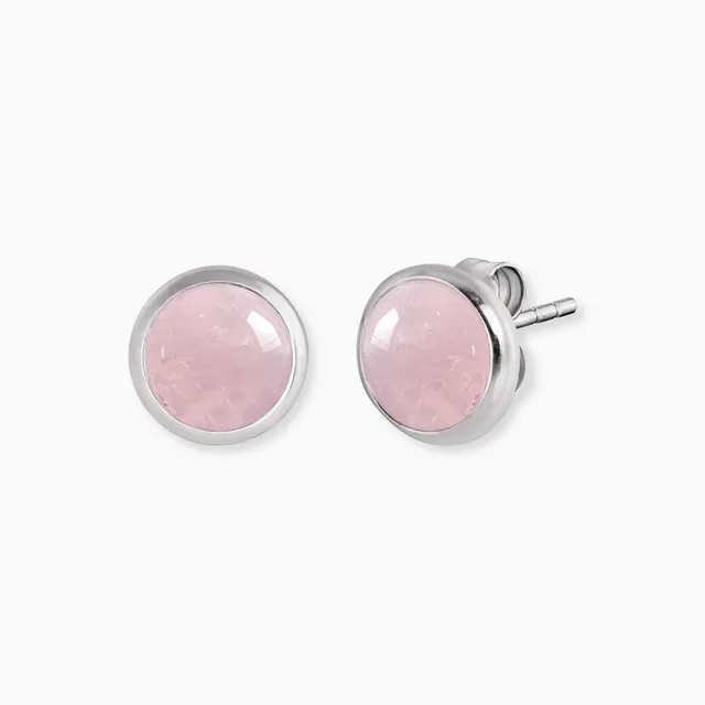 Engelsrufer Ohrstecker Rosenquarz orecchini argento pietra rosa