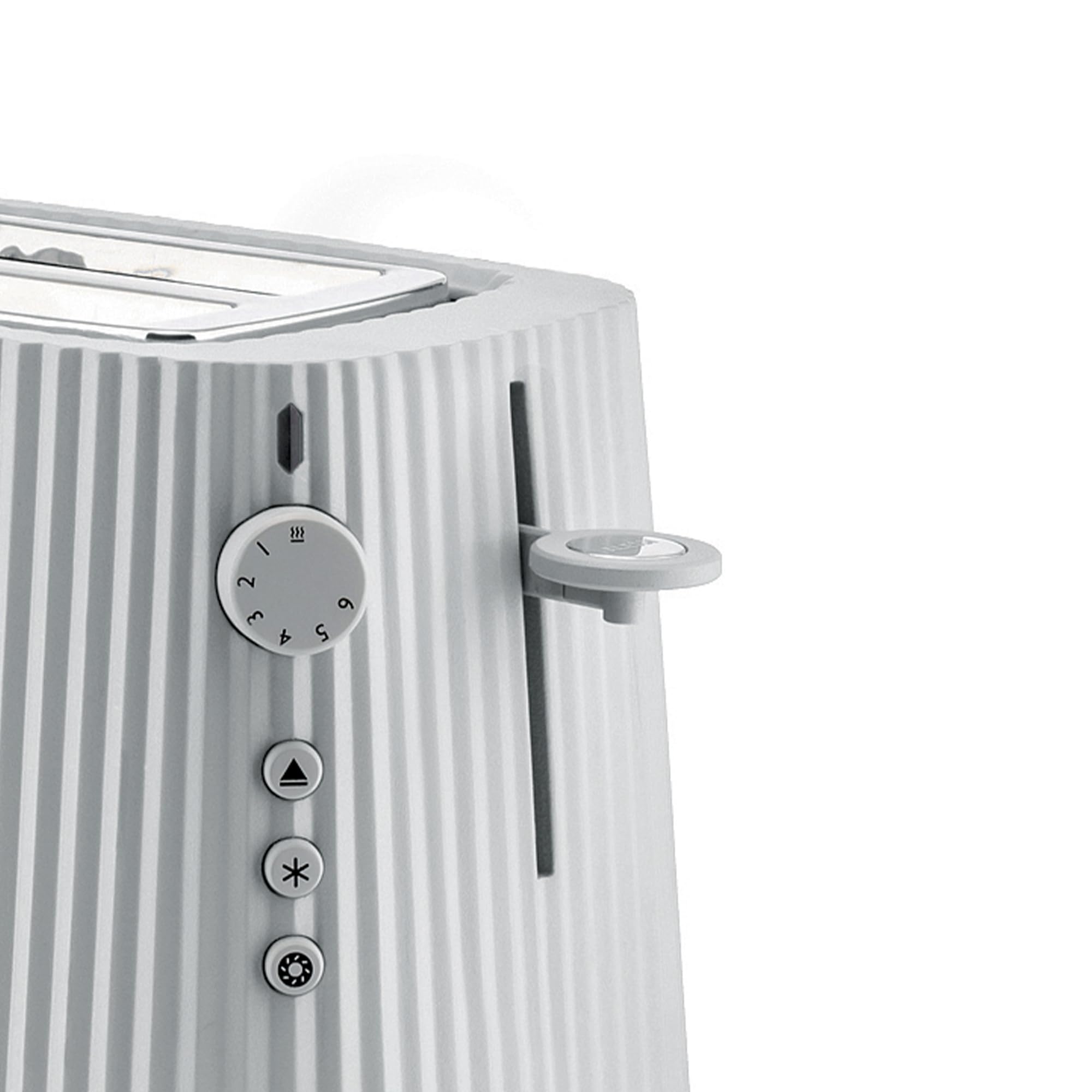 Alessi Plissé tostapane bianco resina 6 livelli doratura