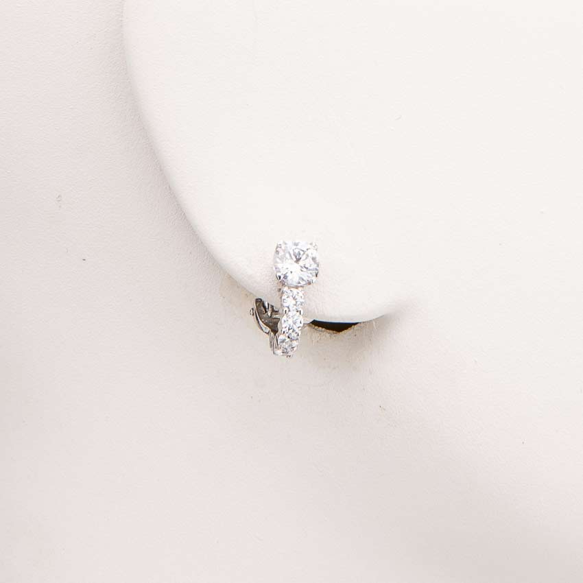 Chic Ad Hoc Orecchini punto luce a clip argento zirconi