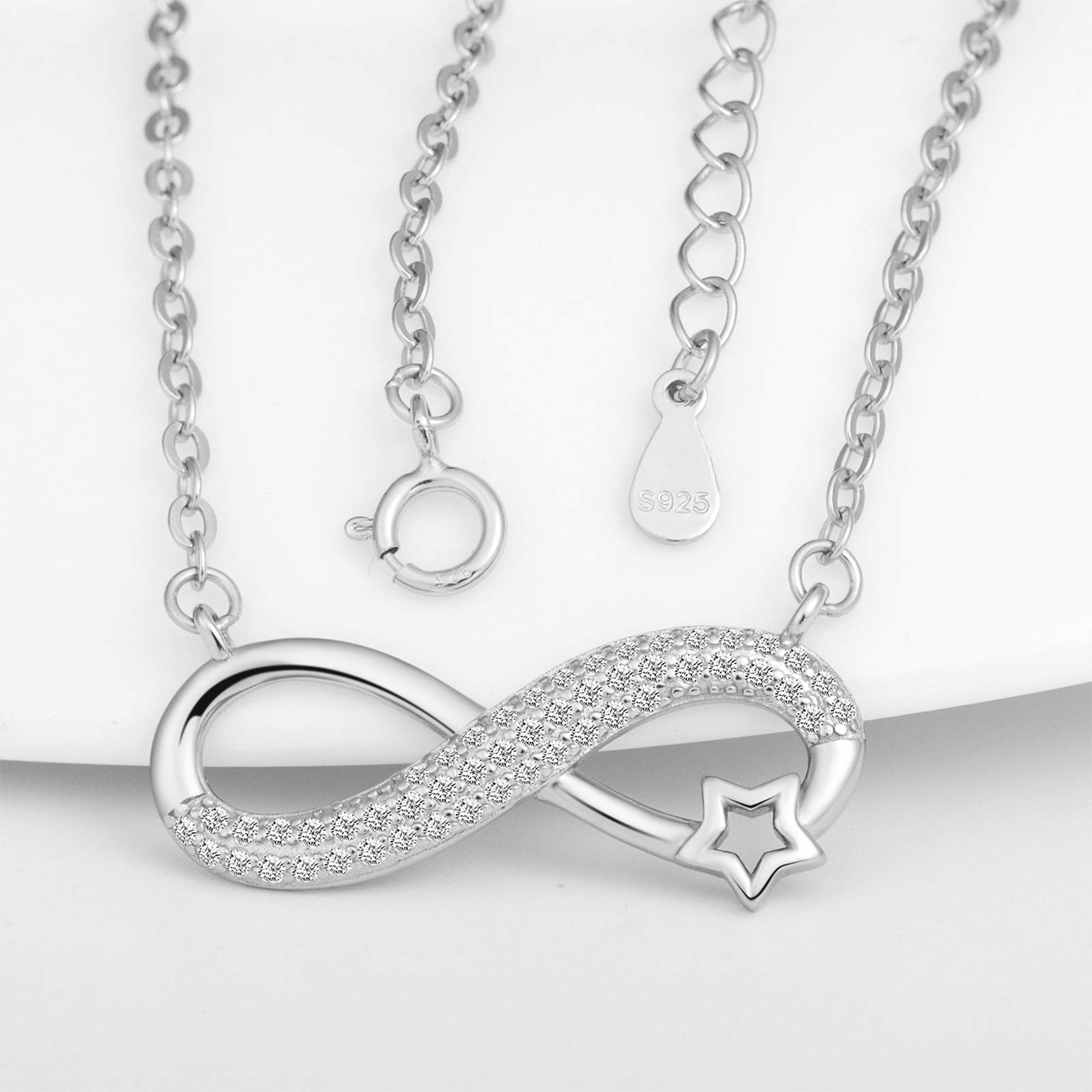 INFINIONLY Stella Infinito collana argento zirconi