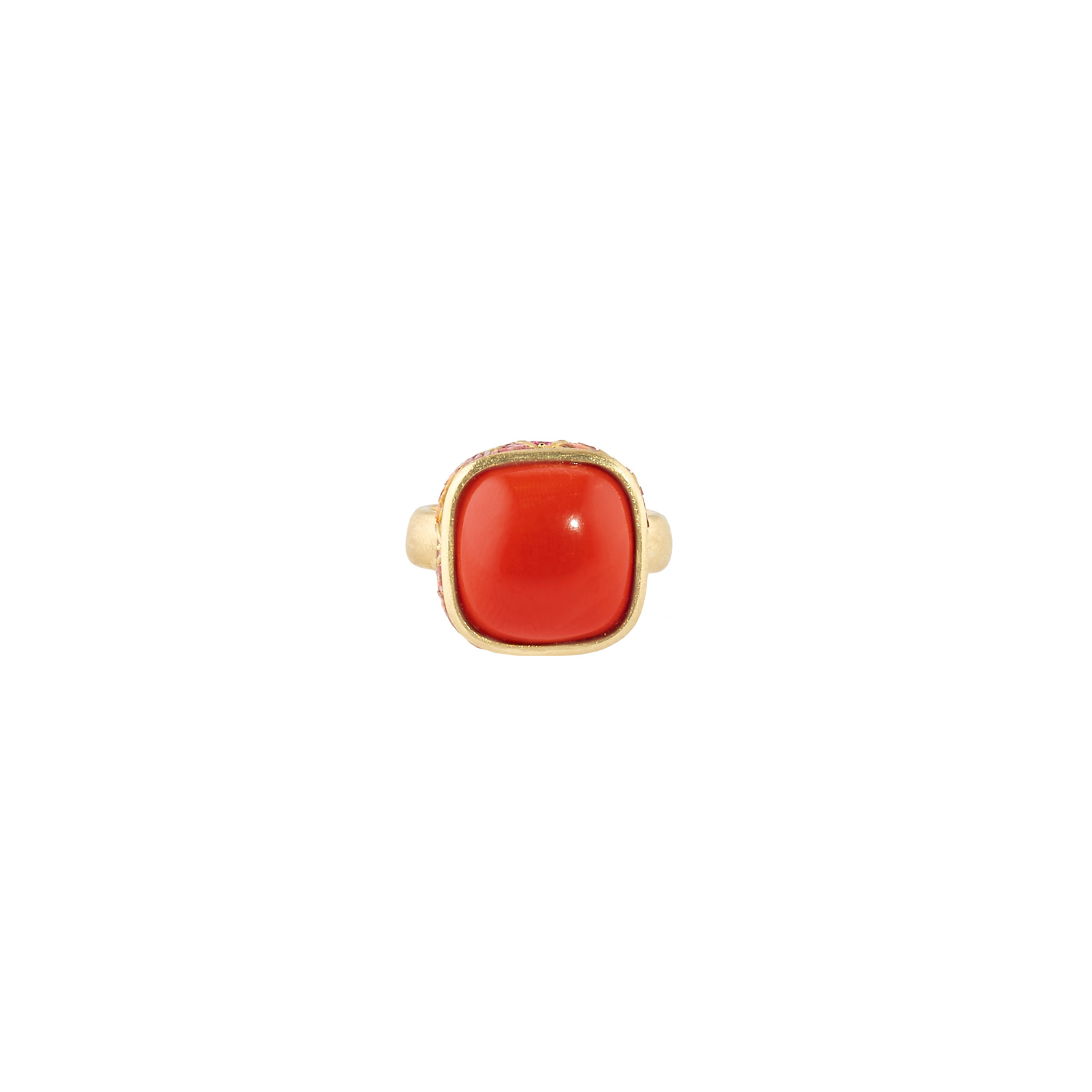 Le Sibille Purple Ring anello oro corallo rubini