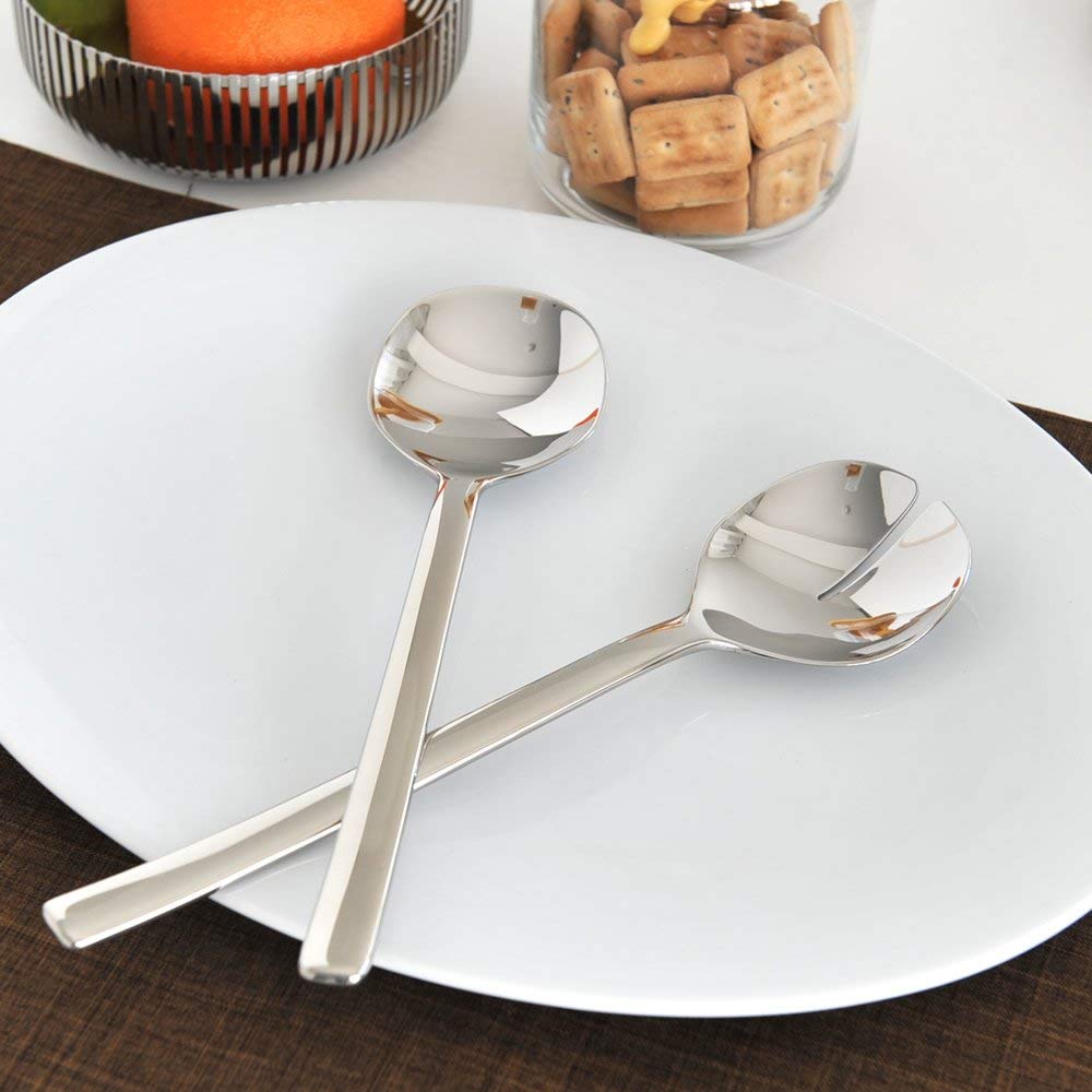 Alessi Ovale REB09/14 Posate Insalata Acciaio Lucido 18/10