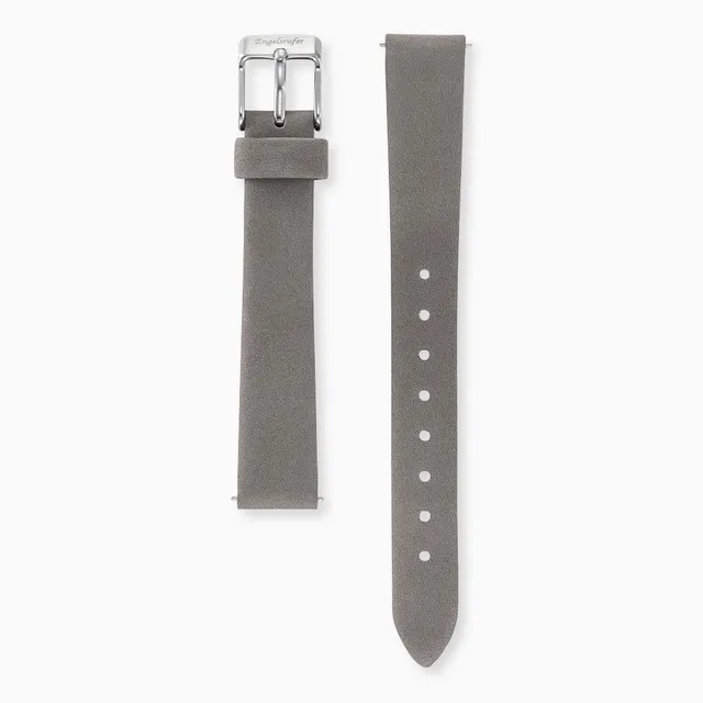 Engelsrufer Uhrenbänder Cinturino Pelle Grigio 12 mm Acciaio