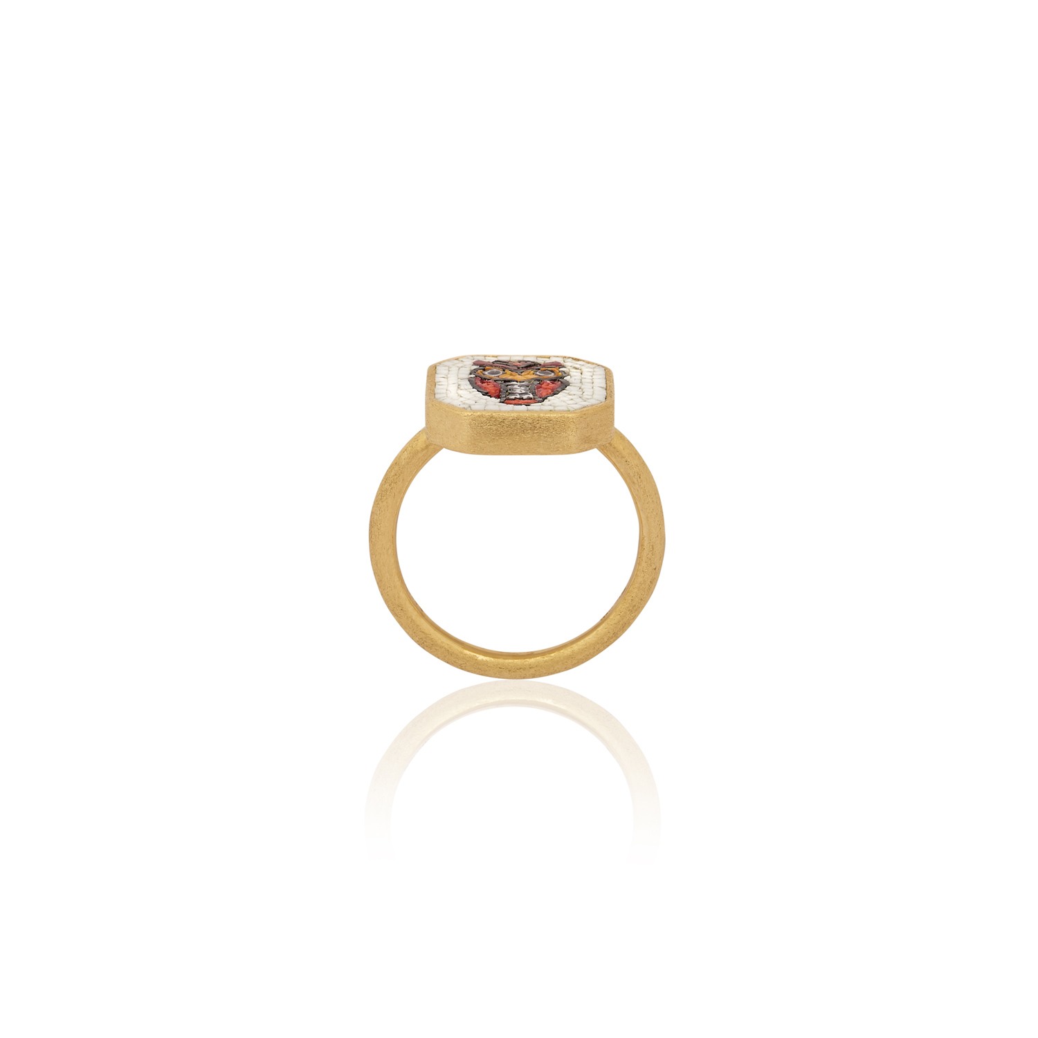 Le Sibille Anelli Owl Ring anello oro giallo
