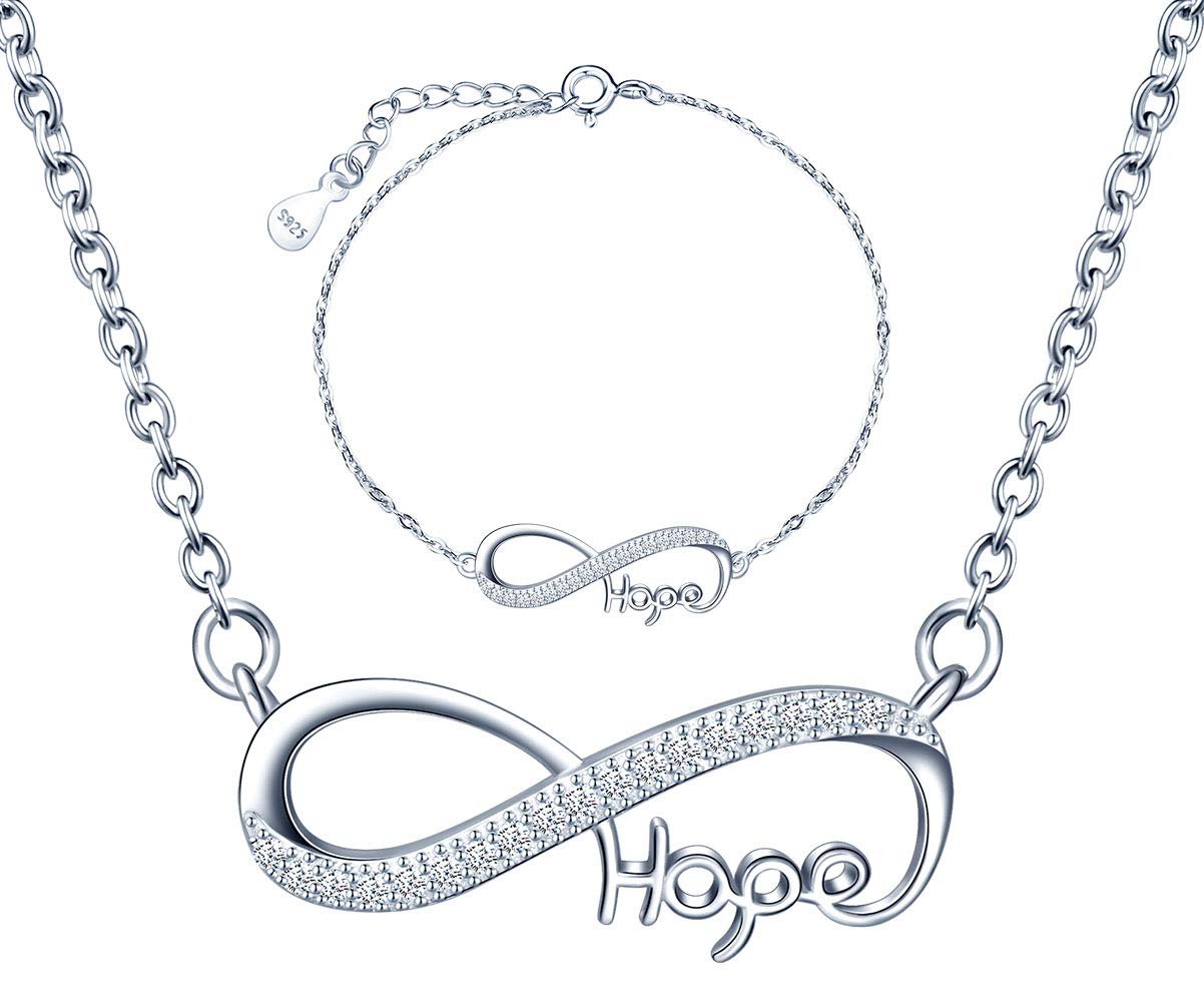 INFINIONLY Fashion Necklaces collana argento Silver-n zirconi