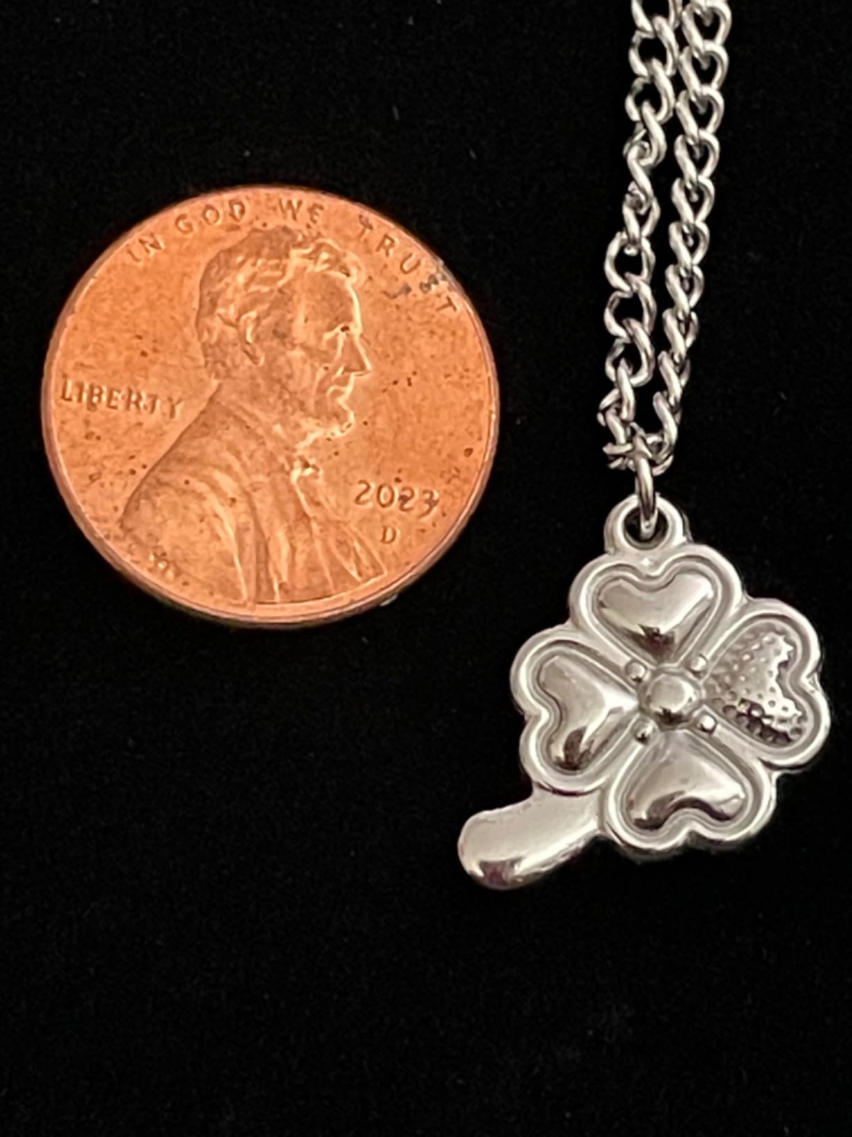 EUEAVAN Necklaces Collana Quadrifoglio Argento Amuleto