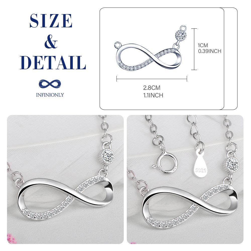 Infinionly Fashion Necklaces collana infinito argento 925 Silver