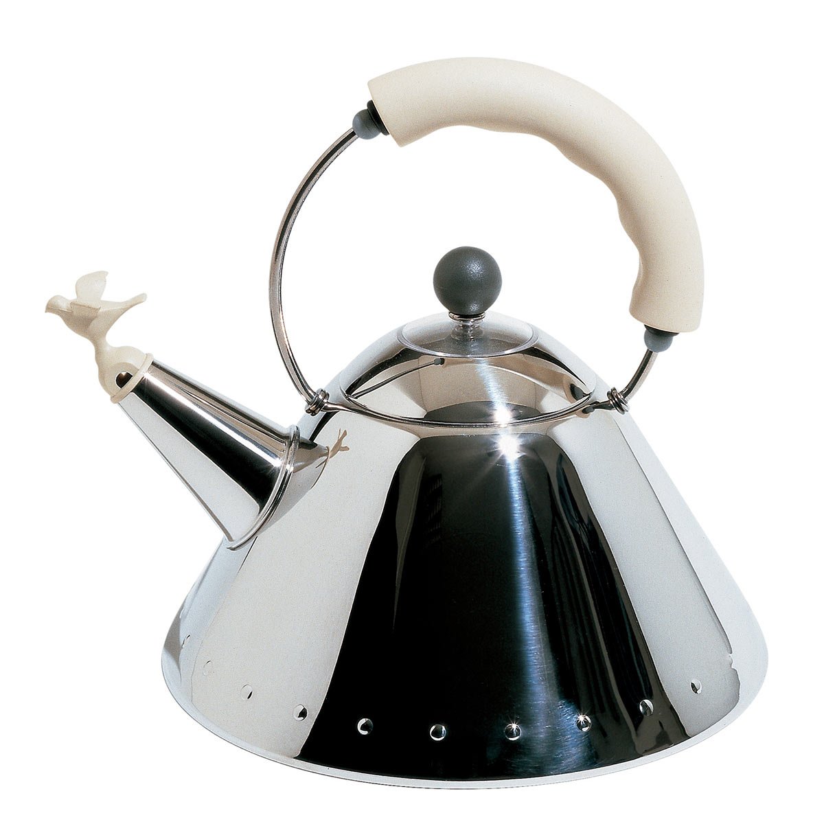 Alessi 9093 Bollitore Acciaio Azzurro Fischietto 2 L