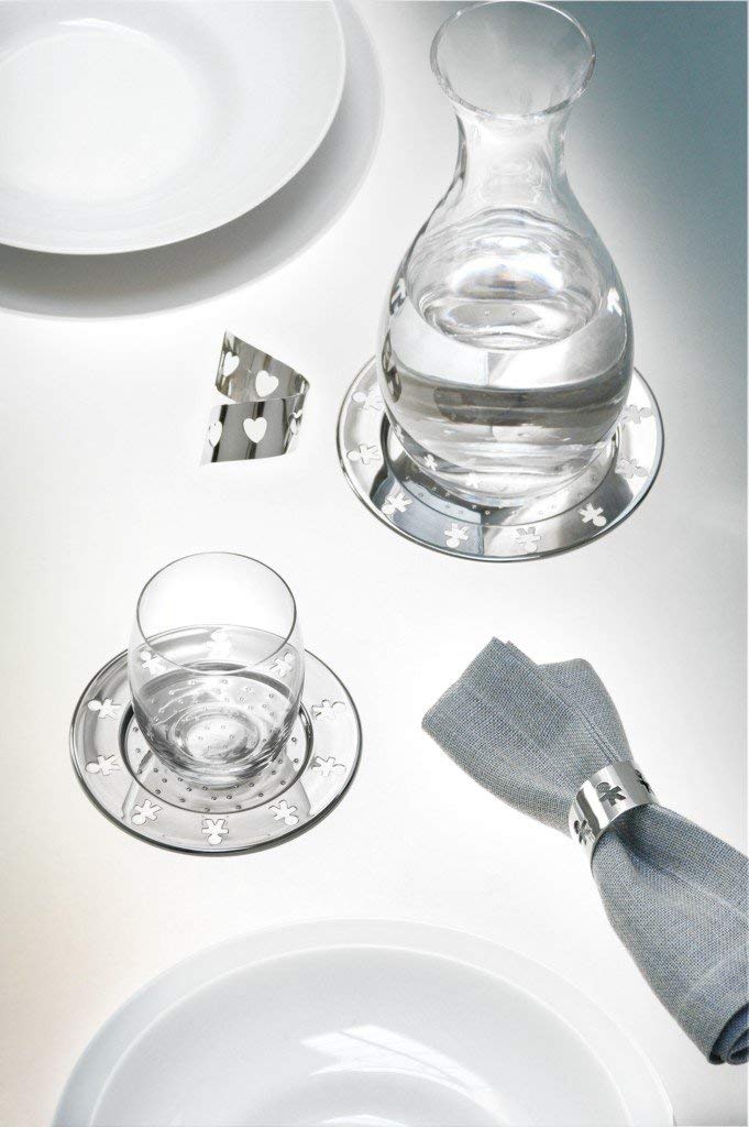Alessi Girotondo AKK80/13 sottobicchiere acciaio lucido 18/10