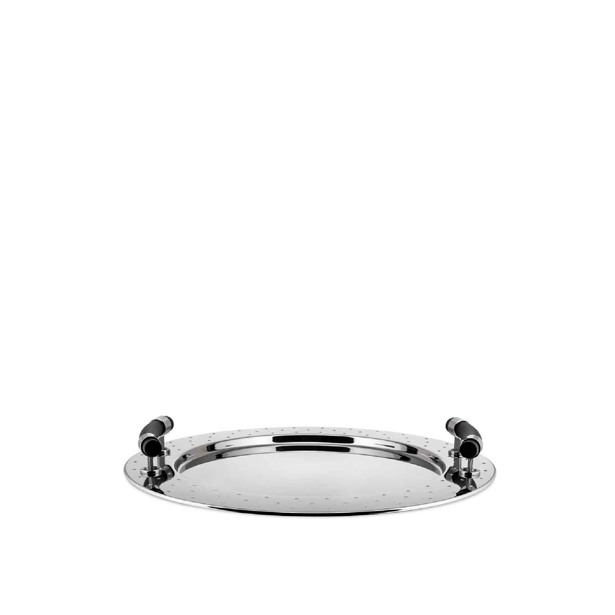 Alessi MGVASS Vassoio Rotondo Nero 48 cm Acciaio Lucido