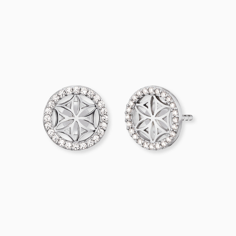 Engelsrufer Ohrringe Orecchini Argento Fiore Vita Zirconia