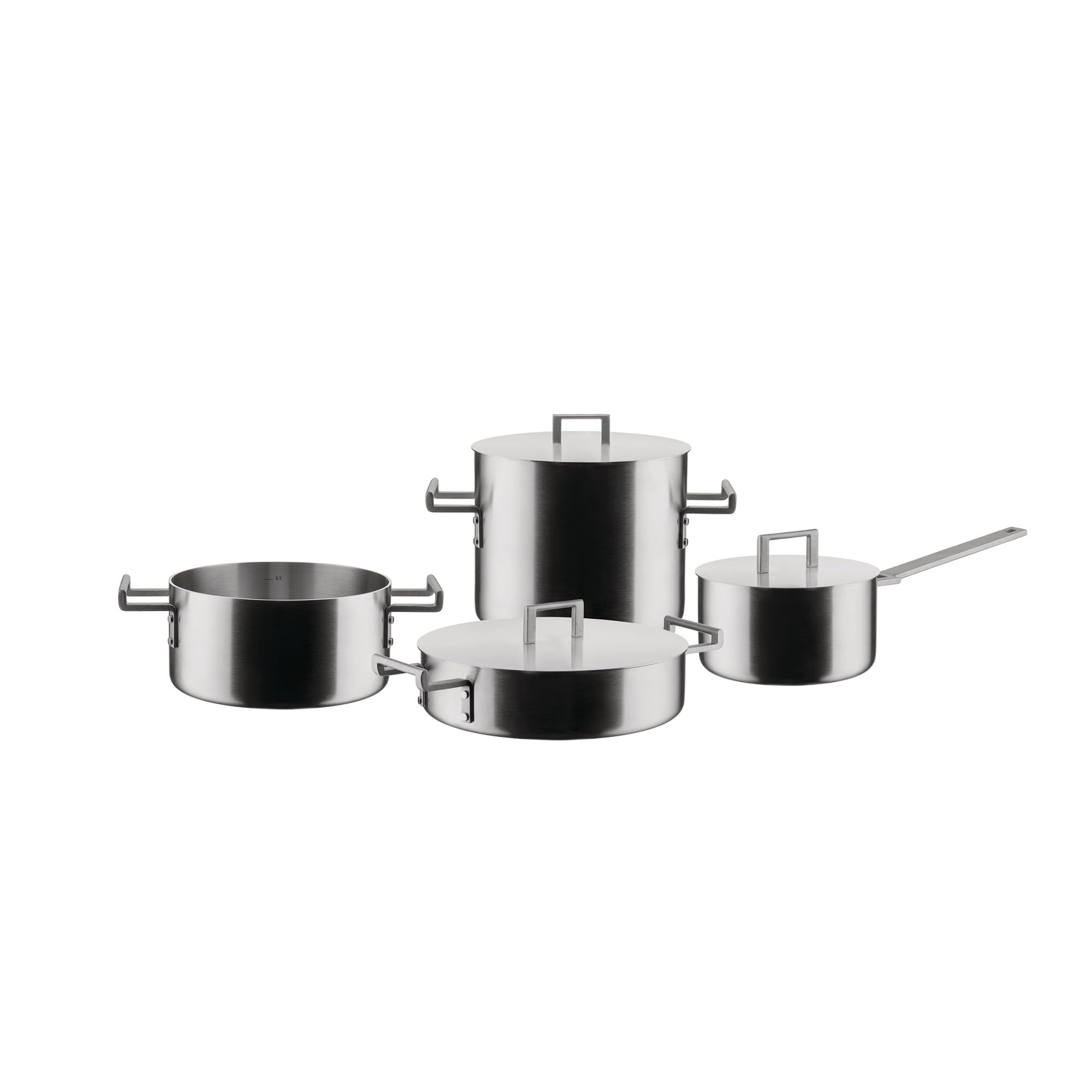 Alessi Convivio DC100S7 Set Pentole Acciaio 7 Pezzi Satinato