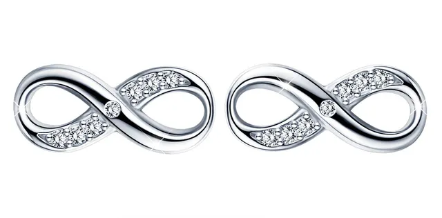 Infinionly Infinity orecchini argento 925 zirconi silver