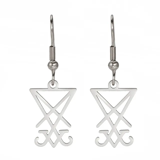 EUEAVAN Earrings Orecchini Lucifero Argento Acciaio