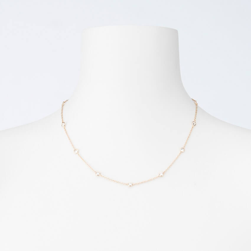Chic Ad Hoc Collane Girocollo catenina oro e zirconi