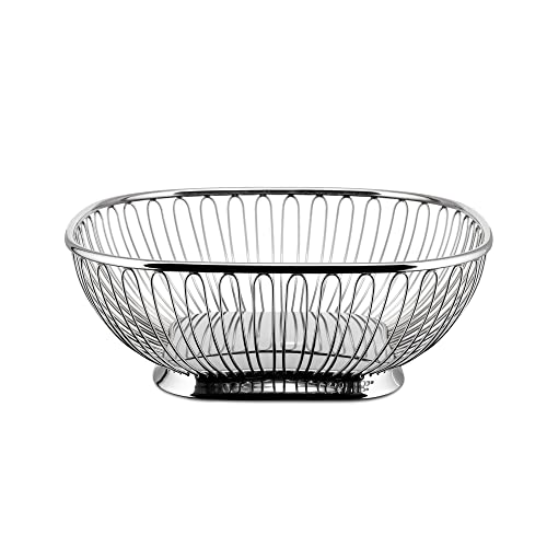 Alessi 845 Cestino Filo Acciaio Quadrato 23x23 cm