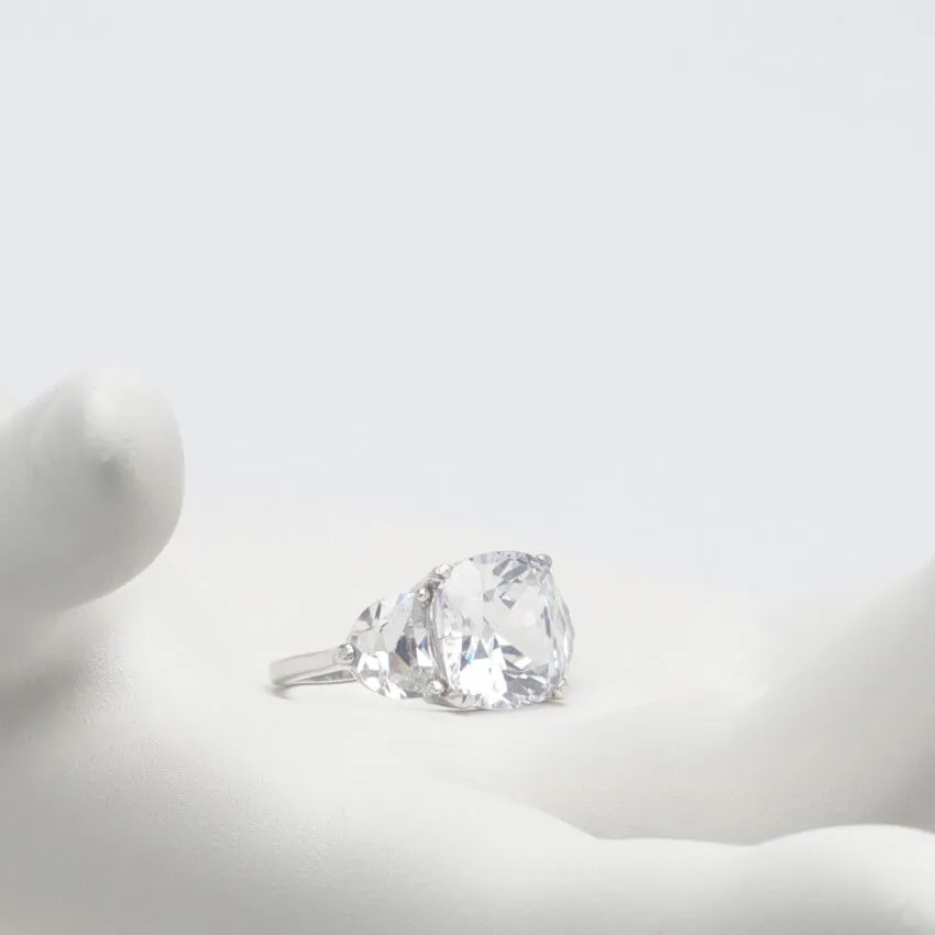 Chic Ad Hoc Anello solitario argento zirconi brillante
