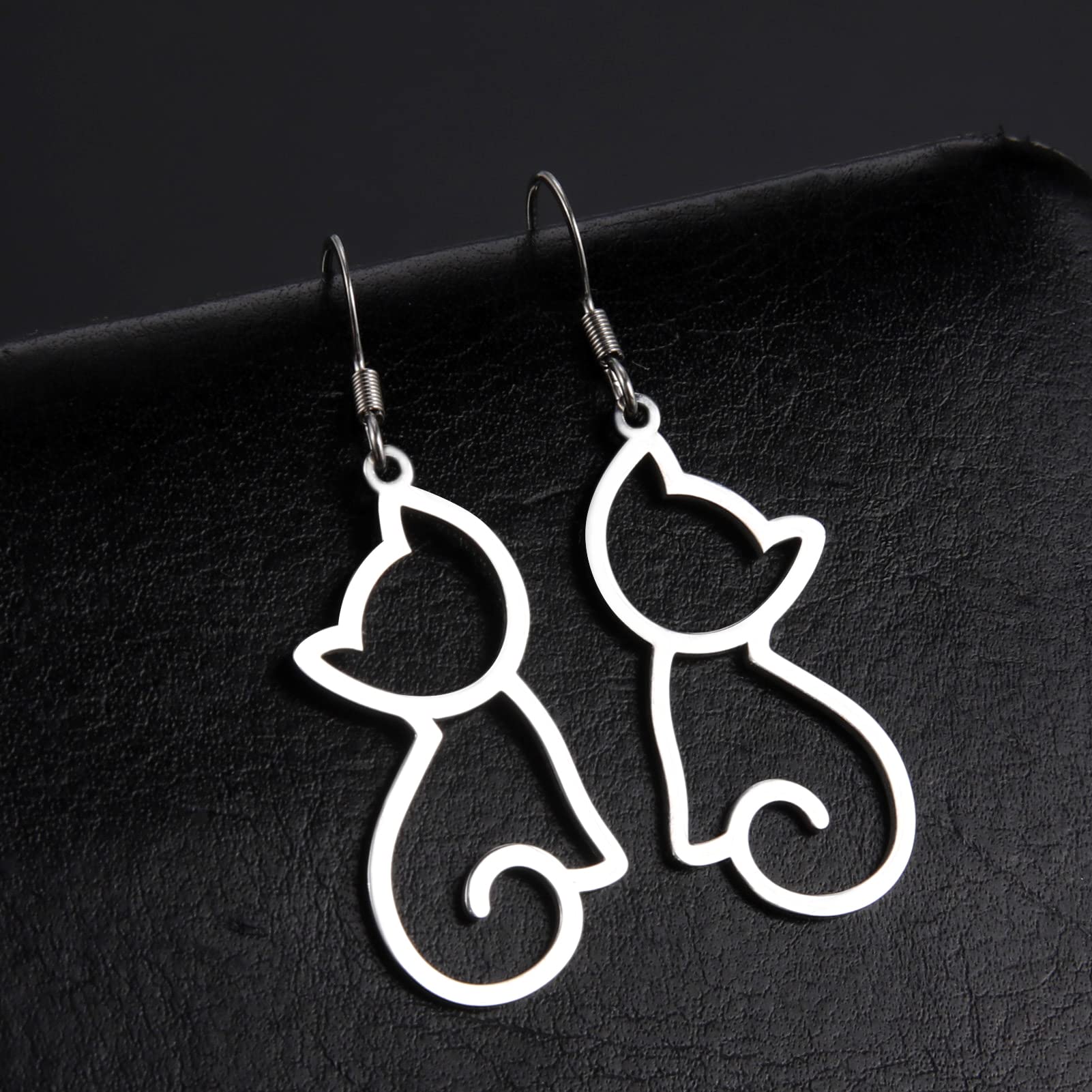 EUEAVAN Earrings orecchini volpe acciaio senza tappi