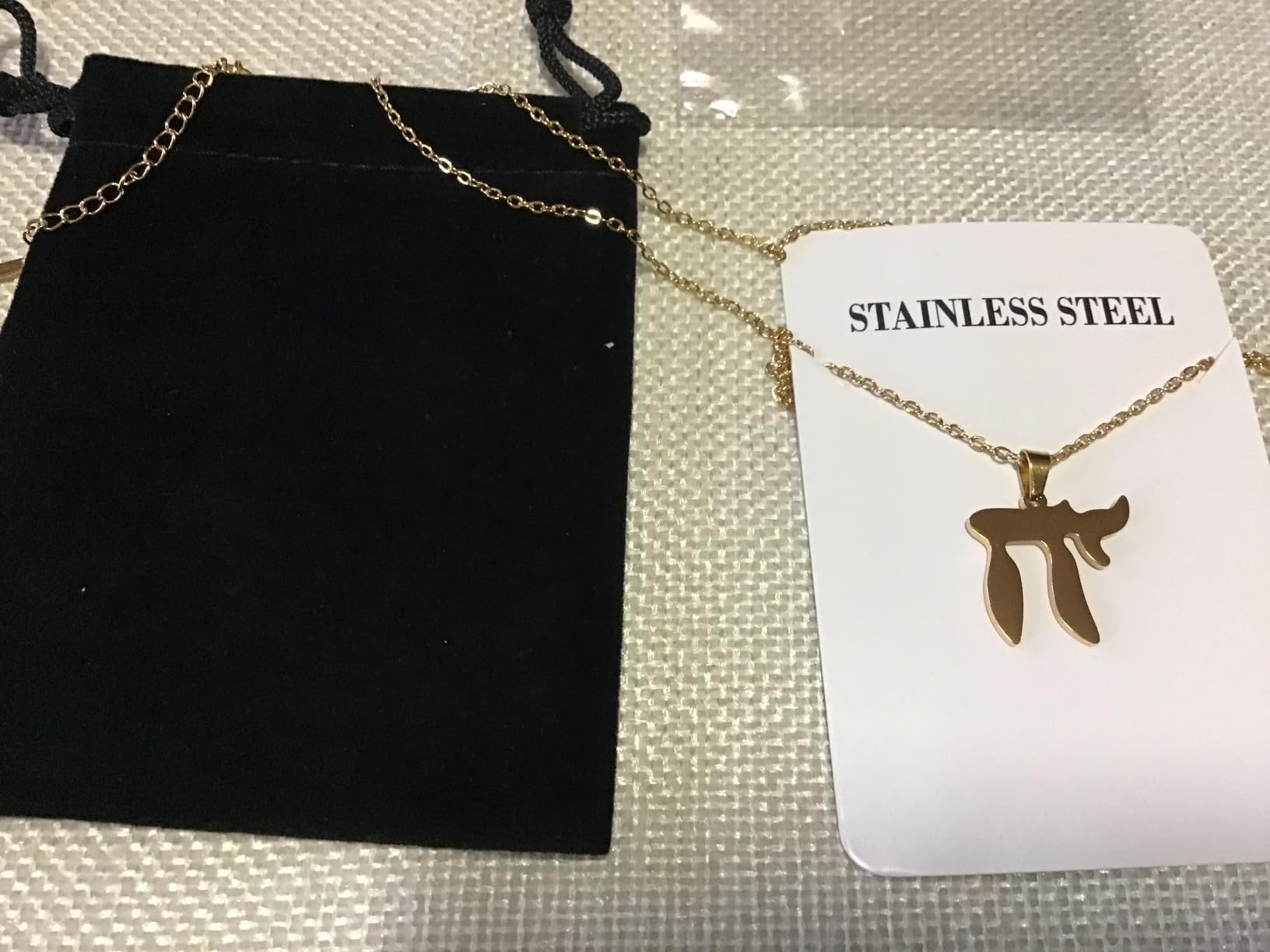 EUEAVAN Necklaces collana chai argento donna simbolo vita