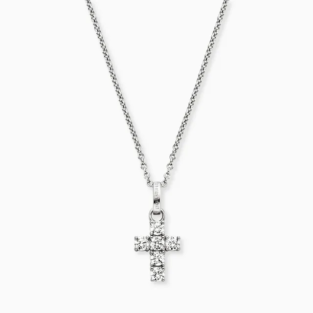 Engelsrufer Collana argento 925 croce zirconia