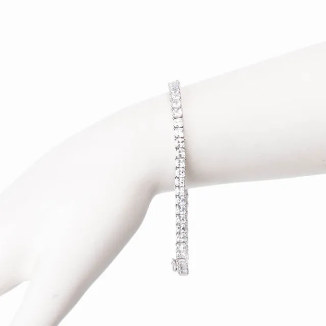 Chic Ad Hoc Bracciali Tennis Carré Argento Zirconi