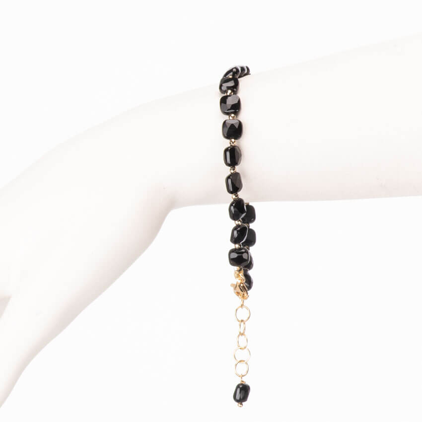 Chic Ad Hoc Bracciali Onice Ematite Argento braccialetto nero