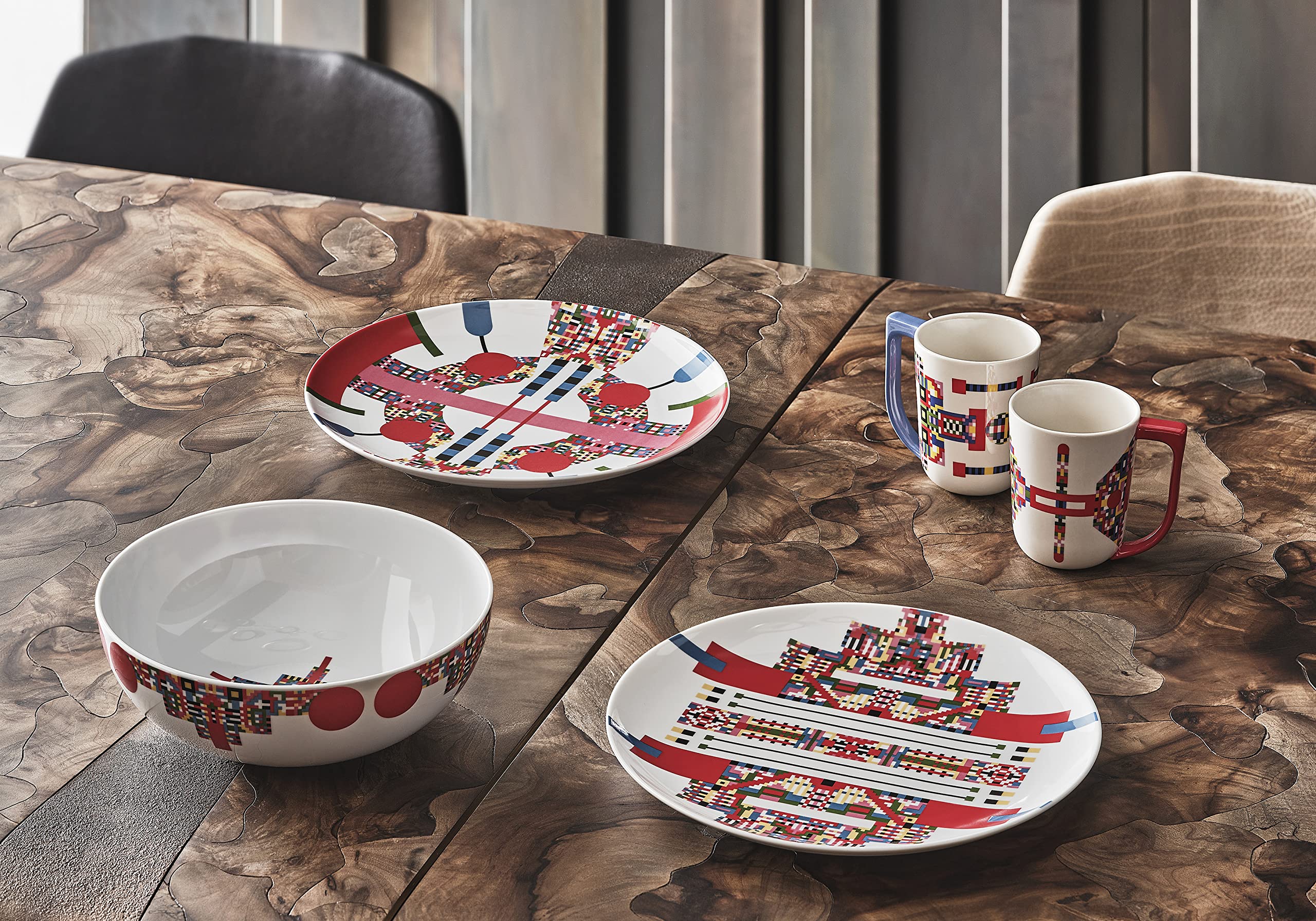 Alessi ESA10 Holyhedrics Piatto Dolci Porcellana 30 cm
