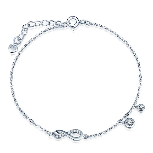 INFINIONLY Fashion Bracciale Infinito Argento 925 Regolabile