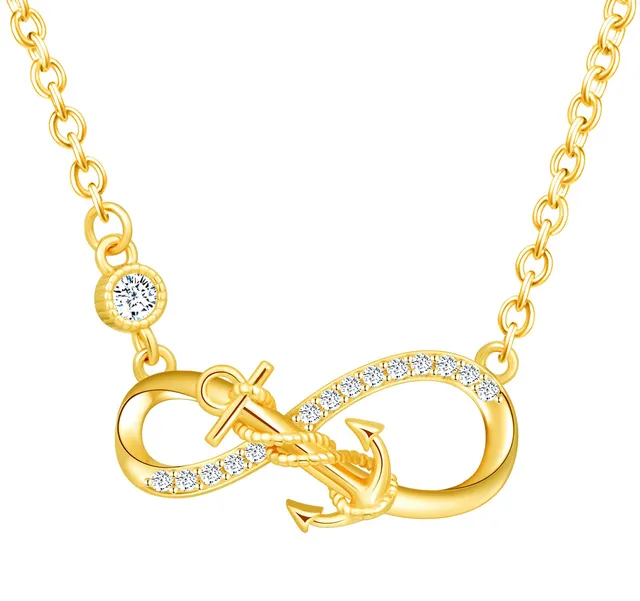 INFINIONLY Infinito parure collana argento oro zirconi
