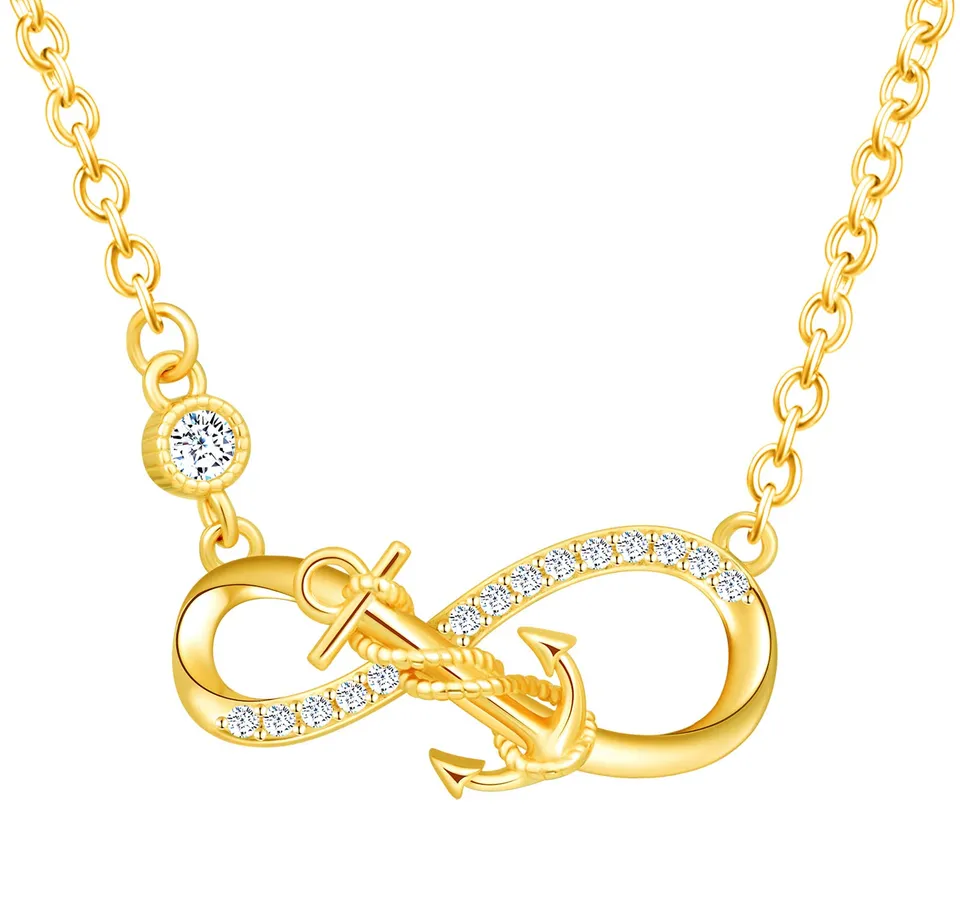INFINIONLY Infinito parure collana argento oro zirconi