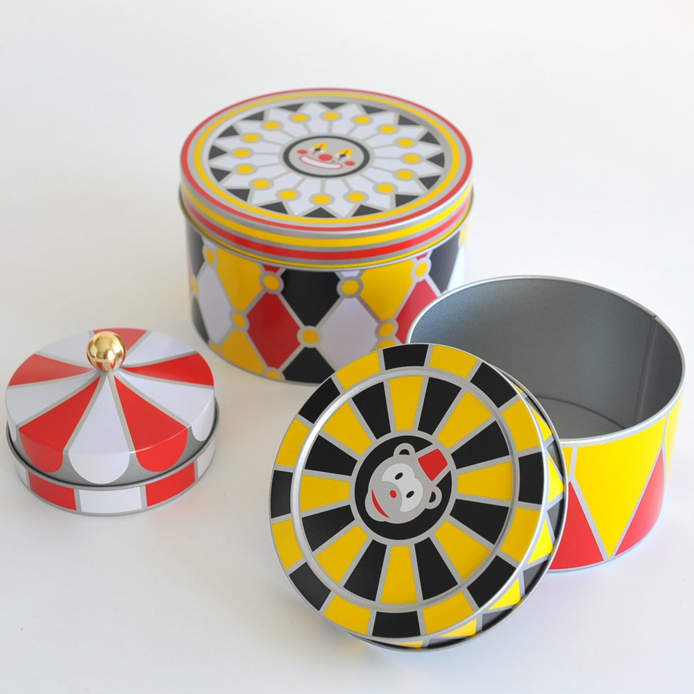 Alessi Circus MW31S3 set 3 scatole banda stagnata impilabili