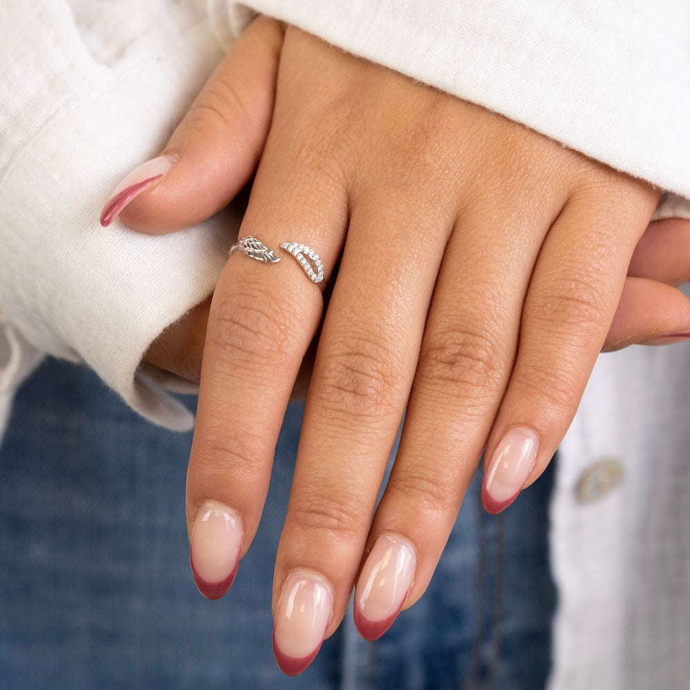 Engelsrufer Ala anello argento zirconia regolabile