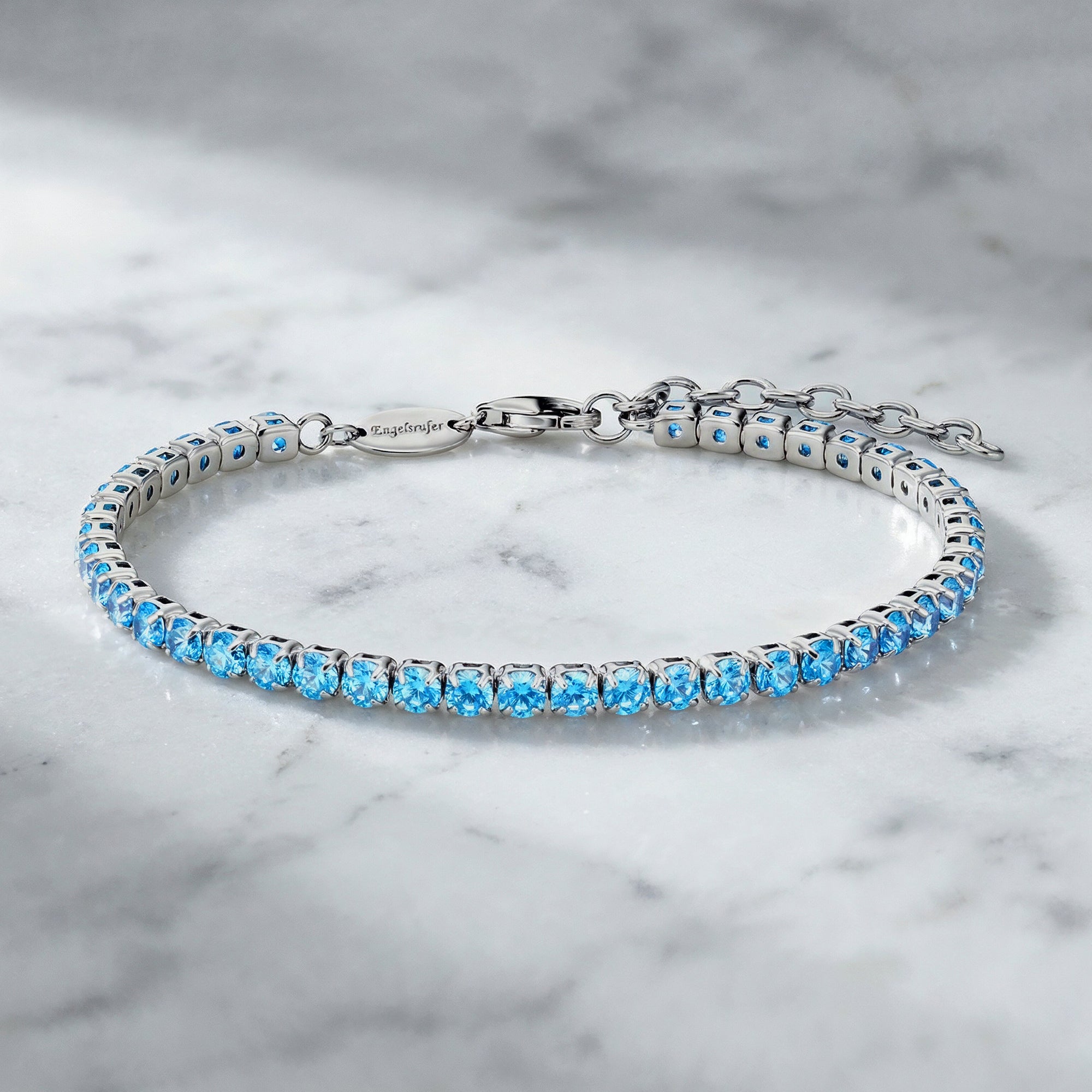 Engelsrufer Shiny Tennis bracciale argento zirconi blu