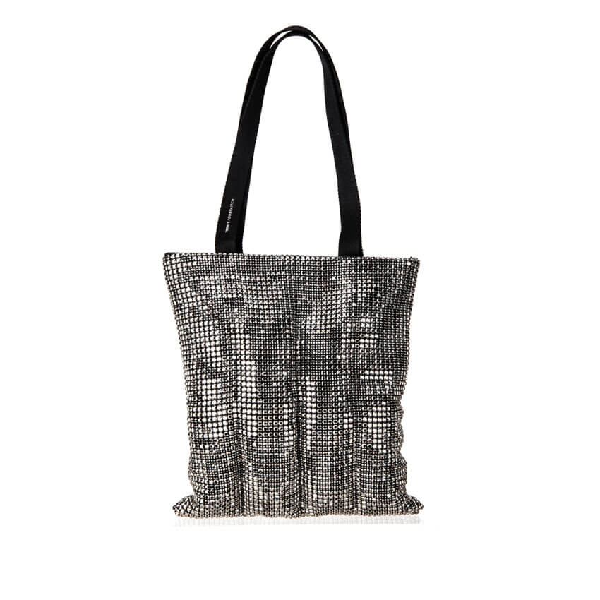 Chic Ad Hoc Pochette shopper L cristalli argento brunito