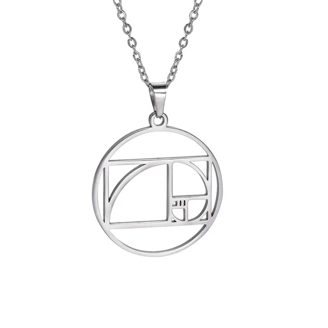 Eueavan Necklaces collana Fibonacci argento spirale aurea