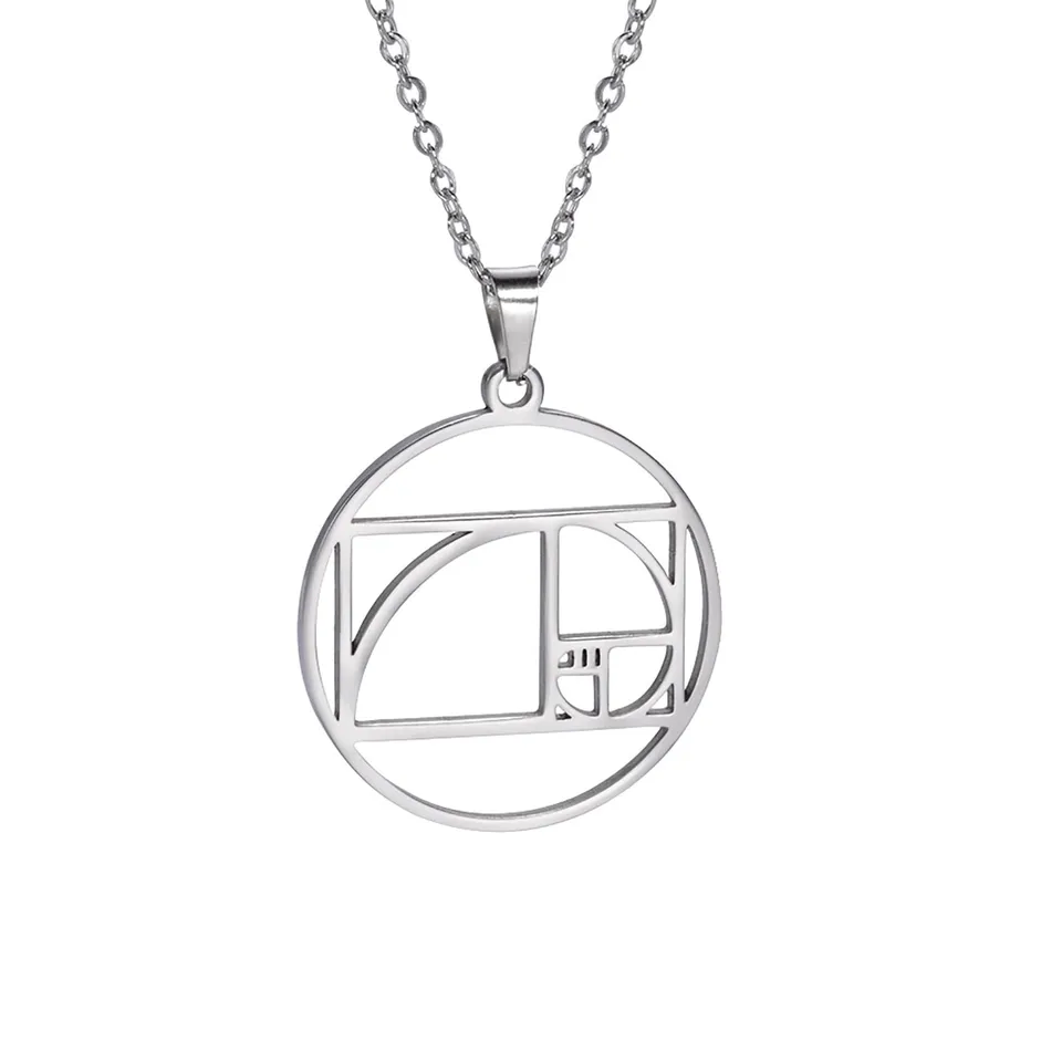 Eueavan Necklaces collana Fibonacci argento spirale aurea