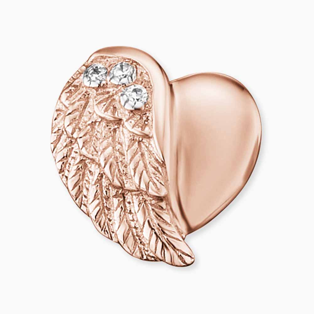 Engelsrufer Herzflügel Orecchini Argento Oro Rosa Zirconia
