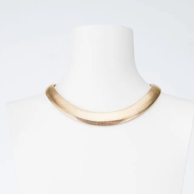 Chic Ad Hoc Collana Girocollo Tubo Gas Collana Oro