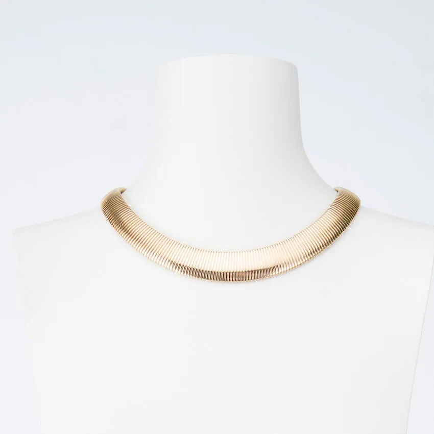 Chic Ad Hoc Collana Girocollo Tubo Gas Collana Oro