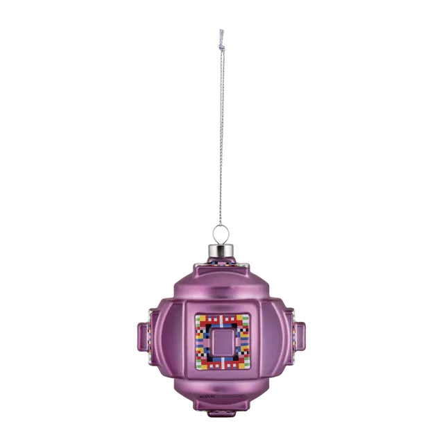 Alessi Fractal ESA06 4 pallina natale vetro soffiato decorata