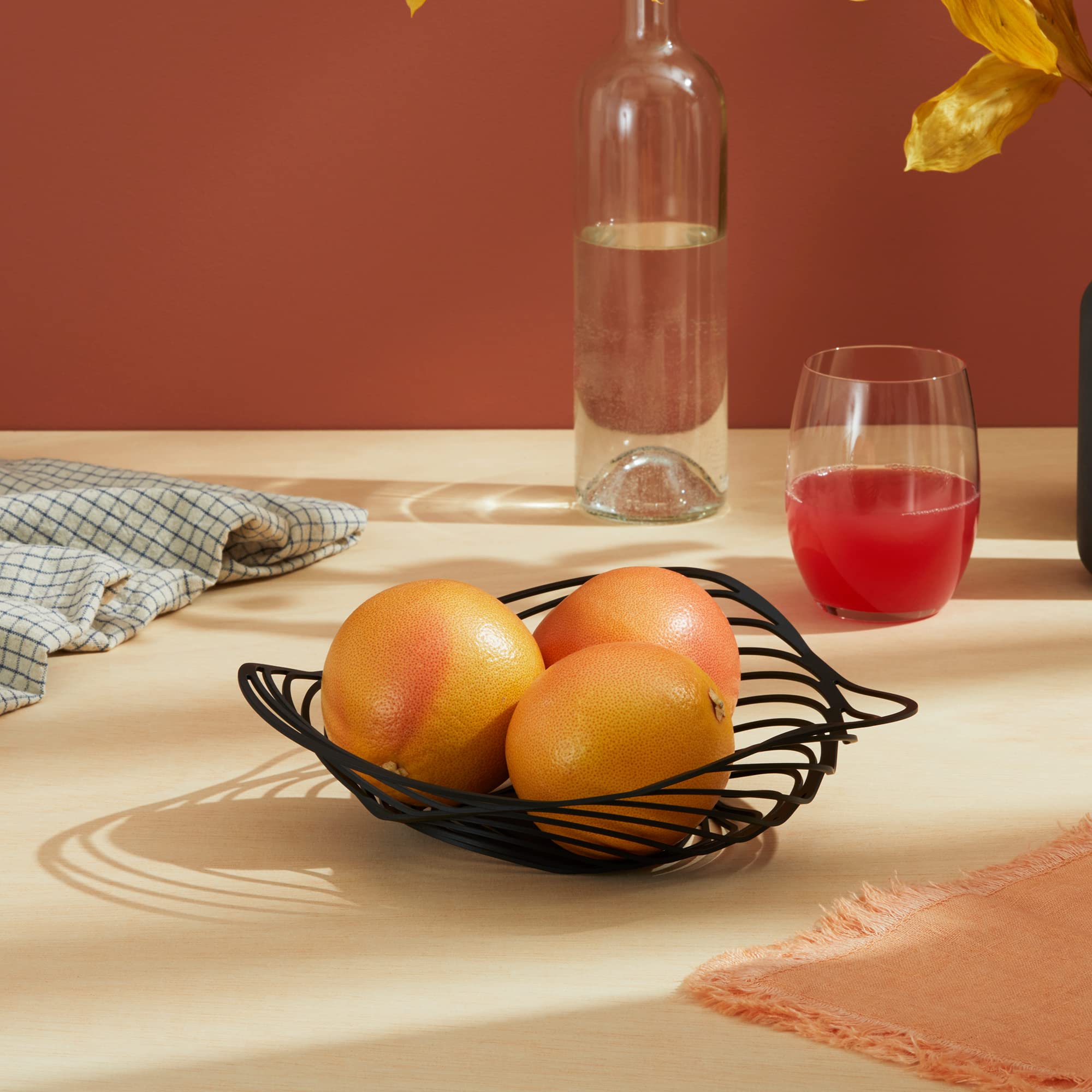Alessi Trinity ACO02 B fruttiera acciaio nero 26 cm