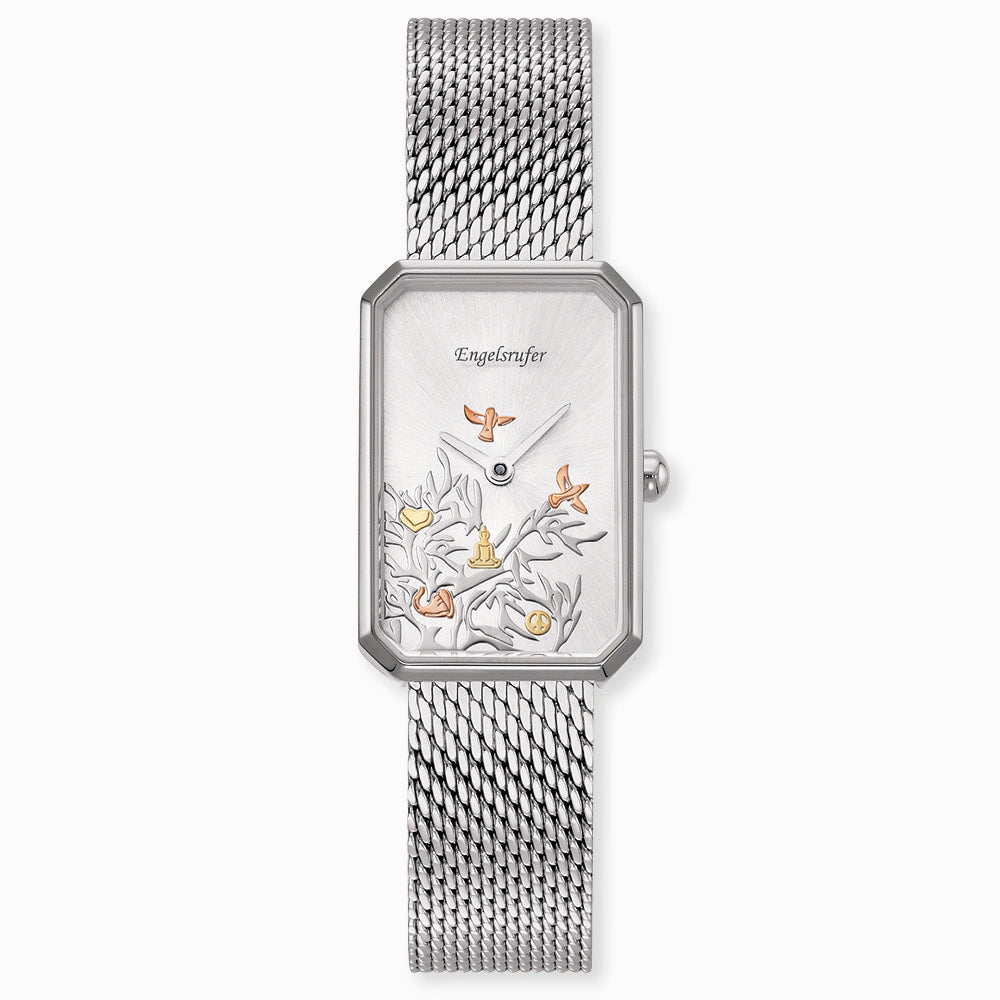Engelsrufer Lebensbaum Orologio Donna Acciaio Mesh Argento